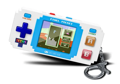 MyArcade Spielkonsole Pixel Pocket Tetris - Altersfreigabe ab: 12 Jahren - Plattform: Arcade - Detailfarbe: Weiss
