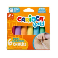 Carioca Strassenmalkreide Baby 6er Set - Detailfarbe: Mehrfarbig - Eigenschaften: Keine Eigenschaft - Zertifikate: Keine Zertifizierung - Altersempfehlung ab: 2 Jahren