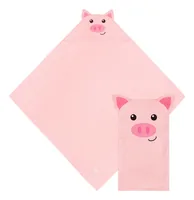 Dock & Bay Baby-Kapuzentuch Pig 75 x 75 cm, Rosa - Detailfarbe: Rosa - Produkttyp: Bade- & Kapuzentücher