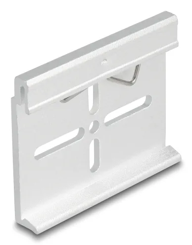 DELOCK Aluminium Montageclip für Hutschiene 60x47,8mm silber