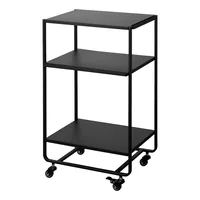 Yamazaki Küchenwagen Tower 49 x 81.5 x 38 cm, Schwarz - Tiefe: 38 cm - Breite: 49 cm - Höhe: 81.5 cm - Detailmaterial: Metall - Grundmaterial: Metall