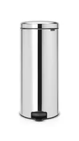 Brabantia Treteimer NewIcon 30 l, Brilliant Steel - Fassungsvermögen: 30 l - Anzahl Behälter: 1 - Detailfarbe: Silber - Form: Rund - Material: Edelstahl