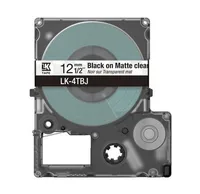 Epson LabelWorks LK-4TBJ - Schwarz auf Matt-Transparent - Rolle (1,2 cm x 8 m)