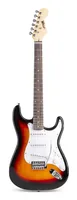 MAX Music GigKit Electric guitar Stratocaster 6 strings Brown, White