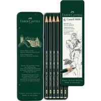 FABER-CASTELL Bleistift CASTELL 9000 119063 Metalletui 6 Stück