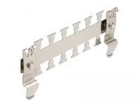 Delock Kabelabfangleiste für Hutschiene - Detailfarbe: Grau - Montage: DIN-Rail