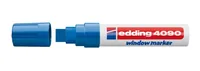 edding Kreidemarker 4090 Blau - Strichstärke: Extra Breit (XB) - Verpackungseinheit: 1 Stück - Oberfläche: Plexiglas - Glas - Kreidetafel - Set: Nein - Detailfarbe: Blau - Eigenschaft-Stift: Tinte auf Wasserbasis