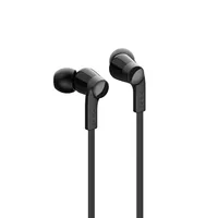Belkin In-Ear-Kopfhörer Rockstar USB-C Anschluss Schwarz - Detailfarbe: Schwarz - Kopfhörer Ausstattung: Mikrofon - Schweissabweisend - Spritzwassergeschützt - Verbindungsmöglichkeiten: Kabelgebunden - Einsatzbereich: Lifestyle-Kopfhörer - Sport-Kopfhörer