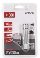Entac Flashlight 5LED Keychain Silver