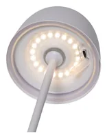 Star Trading Akku-Tischleuchte Ronda IP54, Warmweiss, Weiss - Dimmbar: nicht dimmbar - Lichtfarbe: Warmweiss - Zusätzliche Ausstattung: Ein/Aus-Schalter - Leuchtenfarbe: Weiss - Gesamtleistung: 1.7 W - Lampensockel: LED fest verbaut