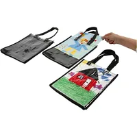 Creativ Company Tasche aus Vliesstoff mit durchsichtigem Einschub - Packungsgrösse: 1 Stück - Motiv: Ohne Motiv