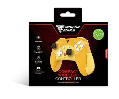 Dragonshock PopTop Compact Orange, Red, Yellow Bluetooth Gamepad Nintendo Switch
