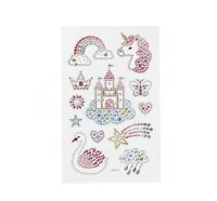 Creativ Company Glitzersticker 15 x 16.5 cm 1 Blatt - Motiv: Regenbogen - Einhorn
