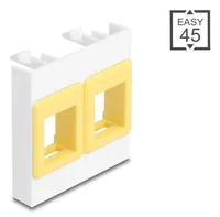 DELOCK Easy 45 Modul 2x Keystone Halterungen 45x45 mm wsgel