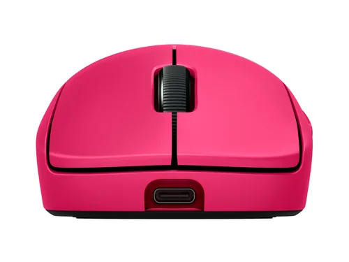 Logitech Gaming-Maus PRO 2 LIGHTSPEED - Maus Features: RGB-Beleuchtung - Seitliche Zusatztasten - Programmierbare Tasten - Scrollrad - Integrierter Speicher - Bedienungsseite: Universal - Detailfarbe: Pink - Gewicht: 80 g - Verbindungsart: Verkabelt - Kab
