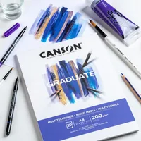 CANSON Graduate Mixed Media A5 400110376 20 Blatt, weiss, 200g