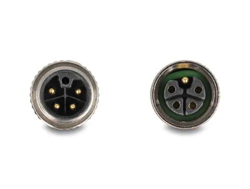 Delock M12 Kabel L-kodiert 5 Pin Stecker zu Buchse PUR schleppkettentauglich 5 m grau