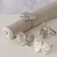 Boltze Serviettenring Laetizia 4-teilig - Materialtyp: Metall - Material: Metall - Produkttyp: Deko - Detailfarbe: Silber