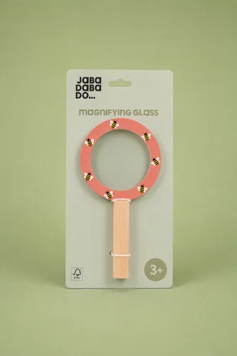 JABADABADO Lupe Bienen C2577 aus Holz, rosa