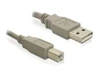 DELOCK USB Kabel A -> B StSt 3.00m grau