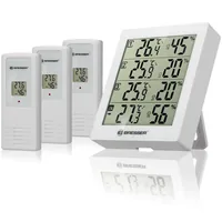 Bresser Optics 7000020GYE000 digital weather station White Battery