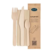 Duni Einweg-Besteckset Petit 4/1 250 Stück - Produkttyp: Einweg-Besteckset - Materialtyp: Holz - Material: Holz - Detailfarbe: Beige - Braun - Länge: 21.5 cm