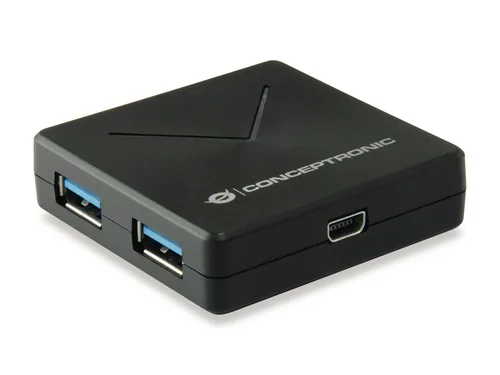 CONCEPTRONIC 4-Port Hub USB-A3.0Mini-B ->4xA3.0 o.Netz. sw