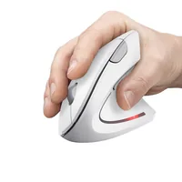 Trust Ergonomische Maus Verto Kabellos, vertikal, weiss - Maus-Typ: Ergonomisch - Bedienungsseite: Rechtshänder - Maus Features: Daumentaste - Ein-/Ausschalter - Gelenkschonend - Seitliche Zusatztasten - Umschaltbare DPI-Auflösung - Vertikales Design - Detailfarbe: Weiss - White - Schnittstelle: USB-A - Verbindungsart: Kabellos