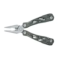 Gerber Multi-Tool Suspension - Typ: Multitool - Anzahl Funktionen: 11 - Funktionen: Dosenöffner - Drahtschneider - Flaschenöffner - Messer - Sägemesser - Schere - Schraubenzieher - Zange - Einhandklinge: Nein - Verriegelung: Keine - Klingenlänge: 152 mm