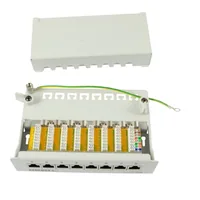 Synergy21 Patch Panel 8xTP, CAT6A, 500Mhz, Aufputz , Lichtgrau, LSA