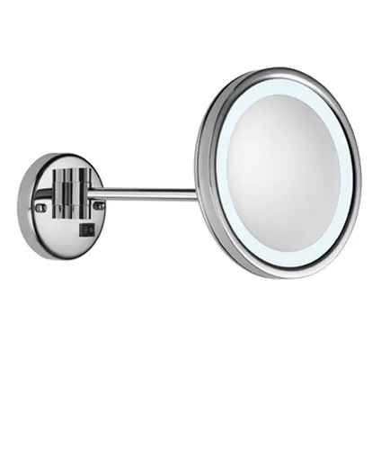 Valera Kosmetikspiegel Optima Light One Silber - Vergrösserung: 3 × - Detailfarbe: Silber - Form: Rund - Wandhalterung: Ja
