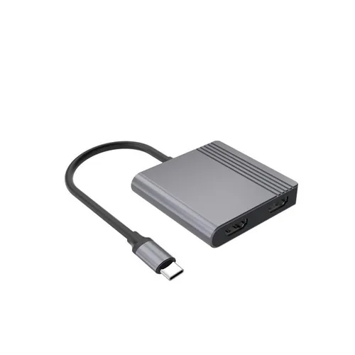 Gembird A-CM-COMBO3-04 hub di interfaccia USB tipo-C 5000 Mbit/s Grigio