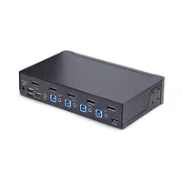 StarTech.com 4-Port DisplayPort 1.4 KVM Switch, 8K 60Hz / 4K 144Hz, 2x USB 3.0 Ports, 4x USB 2.0 Ports, Hotkey Switching, TAA Compliant (D86A2-4-PORT-8K-KVM)