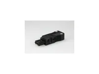 Max Hauri Set Stecker und Kupplung AC 164 flach, 2-polig - Detailfarbe: Schwarz - Stromanschluss Seite A: AC 164 - Schalter: Nein - Stromanschluss Seite B: Schraubklemme - Typ: Montagestecker - Montagekupplung