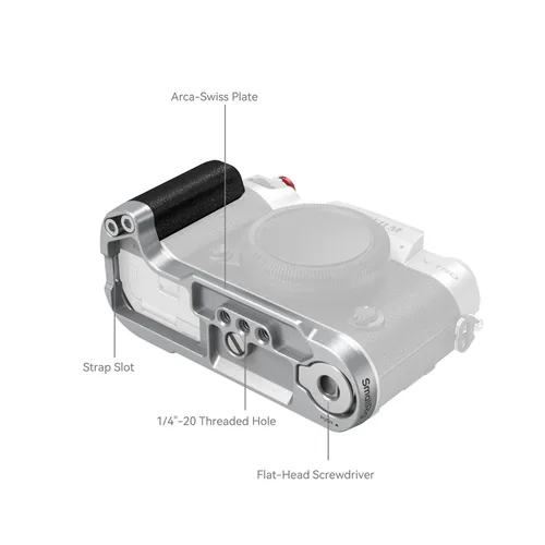 Smallrig L-Winkel Silikonhandgriff FUJIFILM X-T50 - Silber - Detailfarbe: Silber