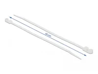 Delock Kabelbinder mit Befestigungsöse L 160 x B 4,8 mm weiß 10 Stück
