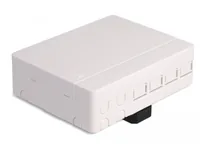 LWL Anschlussdose für Hutschiene 4 x SC Simplex oder LC Duplex weiß