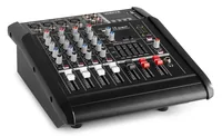 Vonyx Mischpult AM5A Powermixer - Bauform: Pultform - Stereoeingänge: 1 - Digitale Schnittstelle: USB - Mic-/Linekanäle: 4 - Auxwege: 1 - Powermixer: Ja