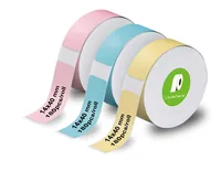 Olympia LabelRolls 3er Set Schwarz auf Blau; Gelb; Pink - Breite: 40 mm - Länge: 7.5 m - Schriftfarbe: Schwarz - Bandfarbe: Blau - Gelb - Pink - Material: Papier - Materialeigenschaften: selbstklebend