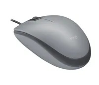 LOGITECH M110 Silent Mouse right and left-handed optical 3 buttons wired USB-A mid grey