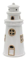 Chic Antique Aufsteller Leuchtturm mit LED 22 cm, Crème - Produkttyp: Aufsteller - Motiv: Leuchtturm - Detailfarbe: Crème - Detailmaterial: Keramik - Grundmaterial: Keramik
