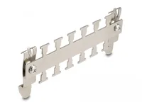 Delock Kabelabfangleiste für Hutschiene - Detailfarbe: Grau - Montage: DIN-Rail