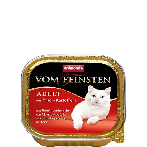 animonda Nassfutter Vom Feinsten Adult Rind & Kartoffel, 100 g - Tierbedürfnis: Kein besonderes Bedürfnis - Geschmacksrichtung: Rind - Zertifikate: Keine Zertifizierung - Fleischsorte: Rind - Packungsgrösse: 100 g - Futtereigenschaft: Getreidefrei - Ohne 