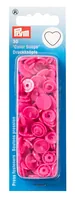 Prym Druckknöpfe Color Snaps Herz, Pink, 12.4 mm, 30 Stück - Detailfarbe: Pink