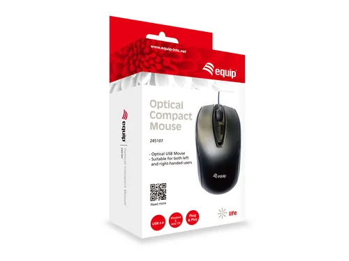 Equip Kompaktmaus USB-A Stecker LR 1.20m schwarz
