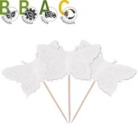 Demmler Deko Picker Schmetterlinge 8 Stück, Weiss - Material: Papier - Motiv: Schmetterling - Verpackungseinheit: 8 Stück - Detailfarbe: Weiss