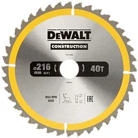 DEWALT Kreissägeblatt 216 x 30 mm, 40 WZ - Zubehörtyp: Kreissägeblatt - Verpackungseinheit: 1 Stück - Für Material: Holz
