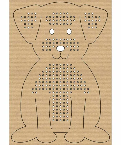 URSUS Stickset Kreuzstich Tiere 14.5 x 20 cm, 24 Stück - Detailfarbe: Braun - Produktart: Stickkarton