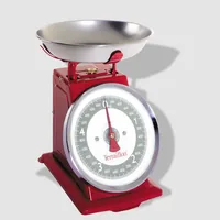 Terraillon Küchenwaage Trad 500 Rot - Bedienungsart: Manuell - Messschritte: 20 g - Tara-Zuwiegefunktion: Ja - Detailfarbe: Rot - Gewicht Max.: 5 kg - Material: Edelstahl