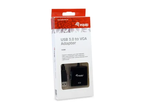 Equip Adapter USB-A3.0->VGA HD15 1920x1080 60Hz 0.15m PVC